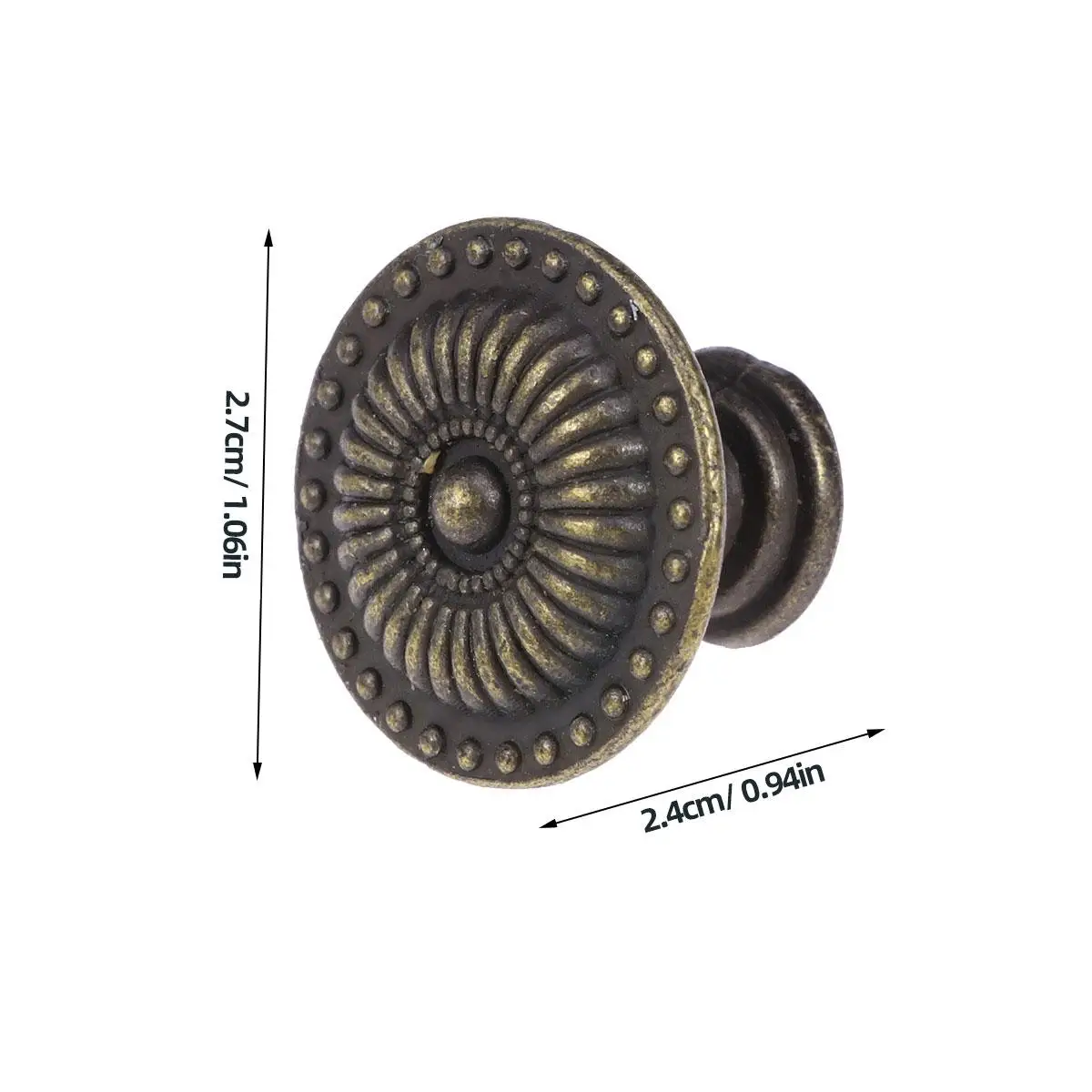 4 Pcs Bronze Cabinet Knob Vintage Drawer Pull Elegant Zinc Alloy Hardware 24mm Diameter 20mm Height Round
4 Pcs Bronze Cabinet Knob Vintage Drawer Pull Elegant Zinc Alloy Hardware 24mm Diameter 20mm Height Round