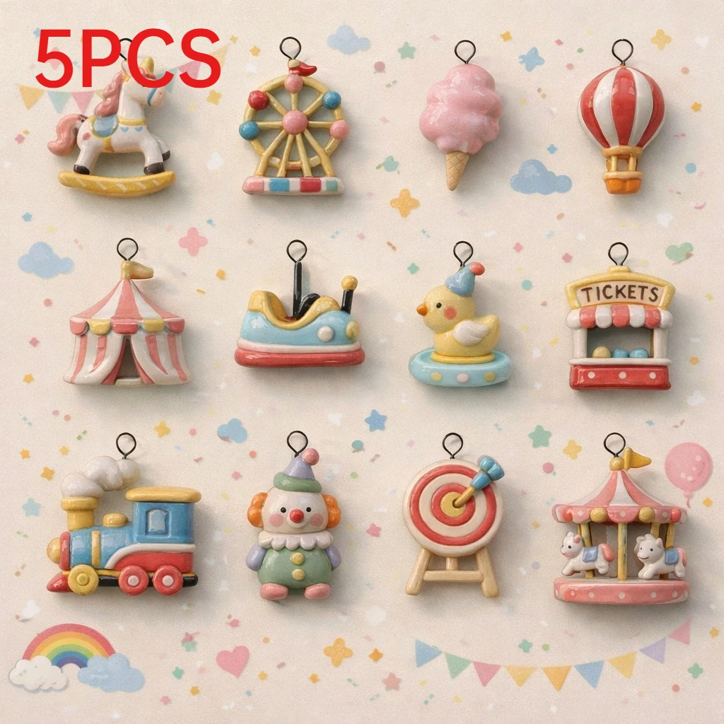 5Pcs Amusement Park Charms Circus Ride Pendants Enamel Paint DIY Jewelry Accessories For Necklace Bracelet Keychain
5Pcs Amusement Park Charms Circus Ride Pendants Enamel Paint DIY Jewelry Accessories For Necklace Bracelet Keychain