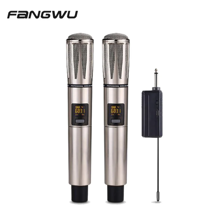 Беспроводная караоке-система UHF с двумя динамическими микрофонами и приемником, перезаряжаемые беспроводные микрофоны
Беспроводная караоке-система UHF с двумя динамическими микрофонами и приемником, перезаряжаемые беспроводные микрофоны