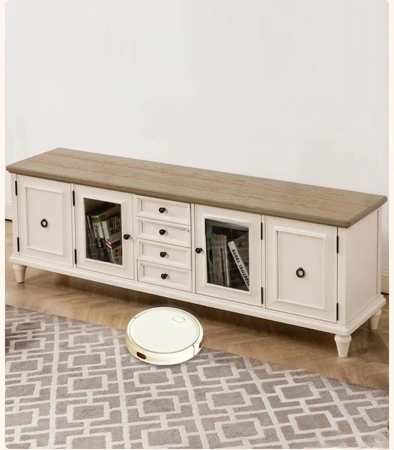 American TV Cabinet Simple White Cream Style Living Room All Solid Wood TV Cabinet
American TV Cabinet Simple White Cream Style Living Room All Solid Wood TV Cabinet