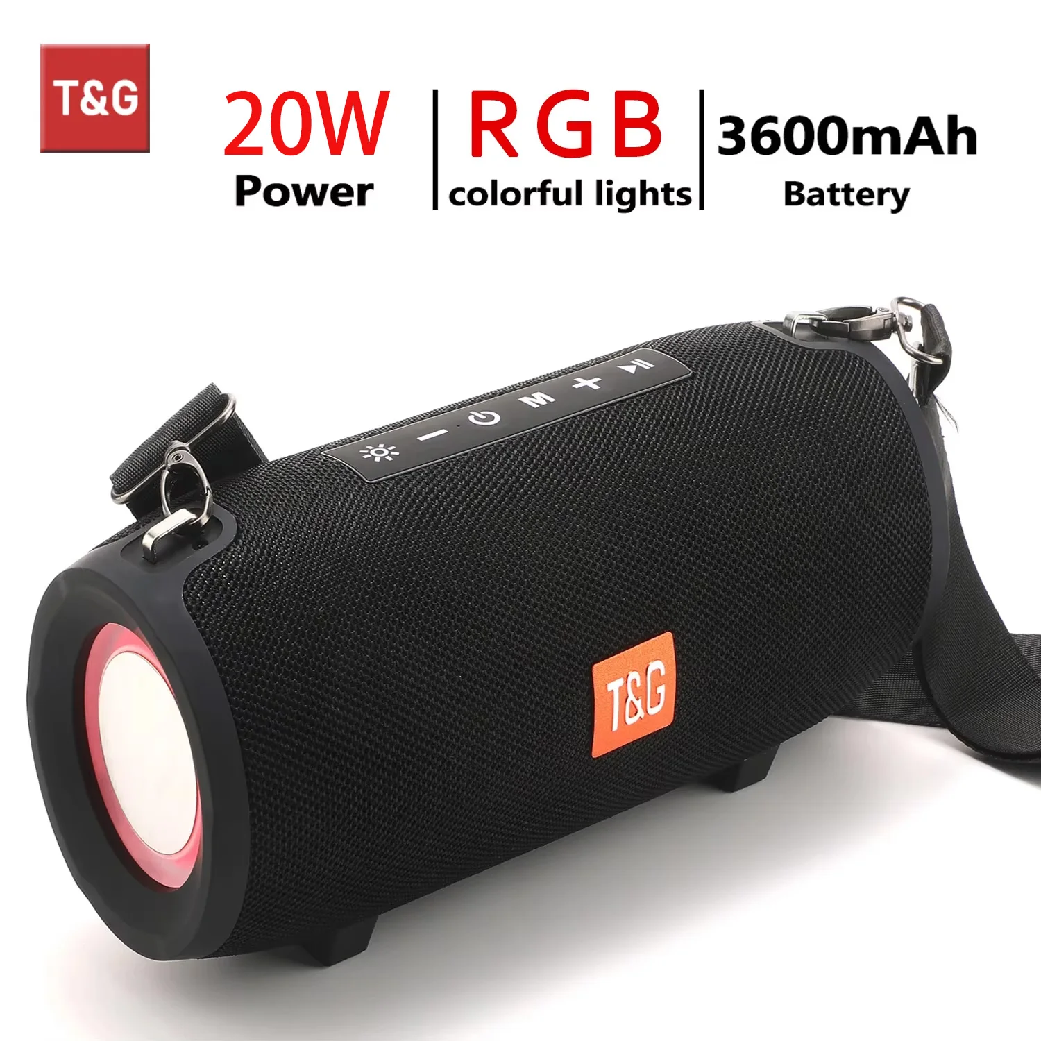 Bluetooth Speaker TG322 Portable 20W Wireless Sound Radio LED RGB Light Sound Box 3600mAh Outdoor Subwoofer Stereo support TF/FM
Bluetooth Speaker TG322 Portable 20W Wireless Sound Radio LED RGB Light Sound Box 3600mAh Outdoor Subwoofer Stereo support TF/FM