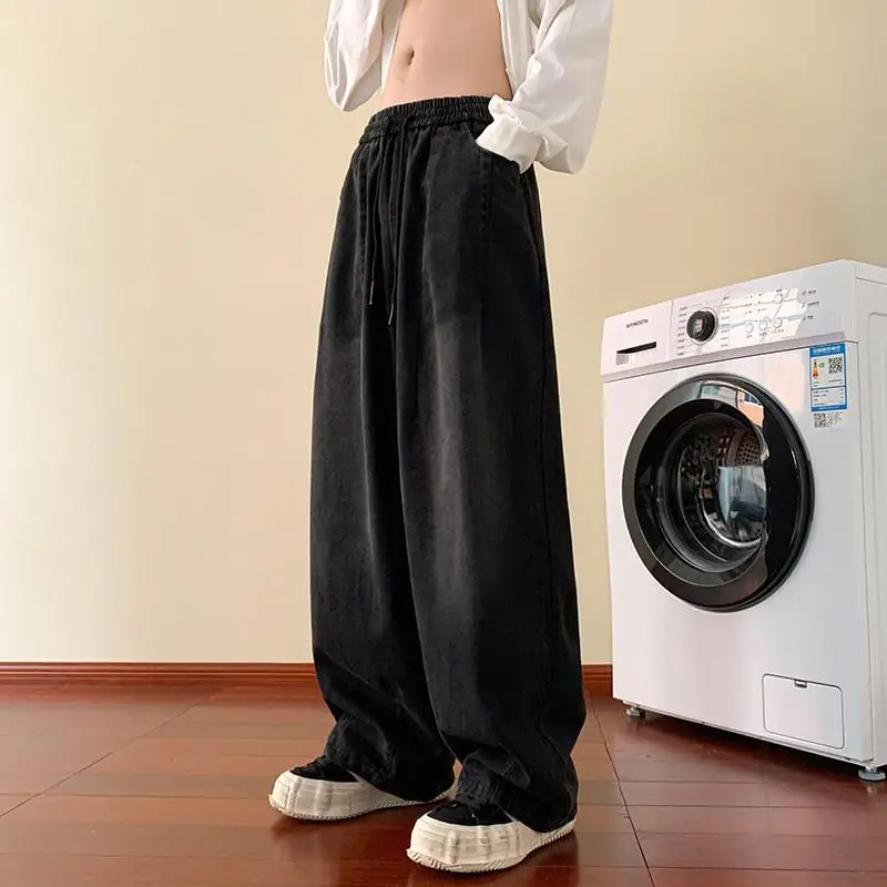 High Street Wide Leg Men's Jeans Casual Washed Black Loose Dad Pants American Trendy Vintage Style Teenage Autumn Fashion
High Street Wide Leg Men's Jeans Casual Washed Black Loose Dad Pants American Trendy Vintage Style Teenage Autumn Fashion