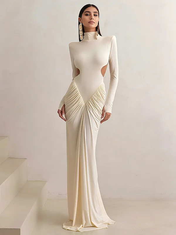 Summer 2026 Sexy Long Backless High Collar Slim Fit Pure Color Women's Dress Skin-friendly Breathable High Waist Polyester
Summer 2026 Sexy Long Backless High Collar Slim Fit Pure Color Women's Dress Skin-friendly Breathable High Waist Polyester