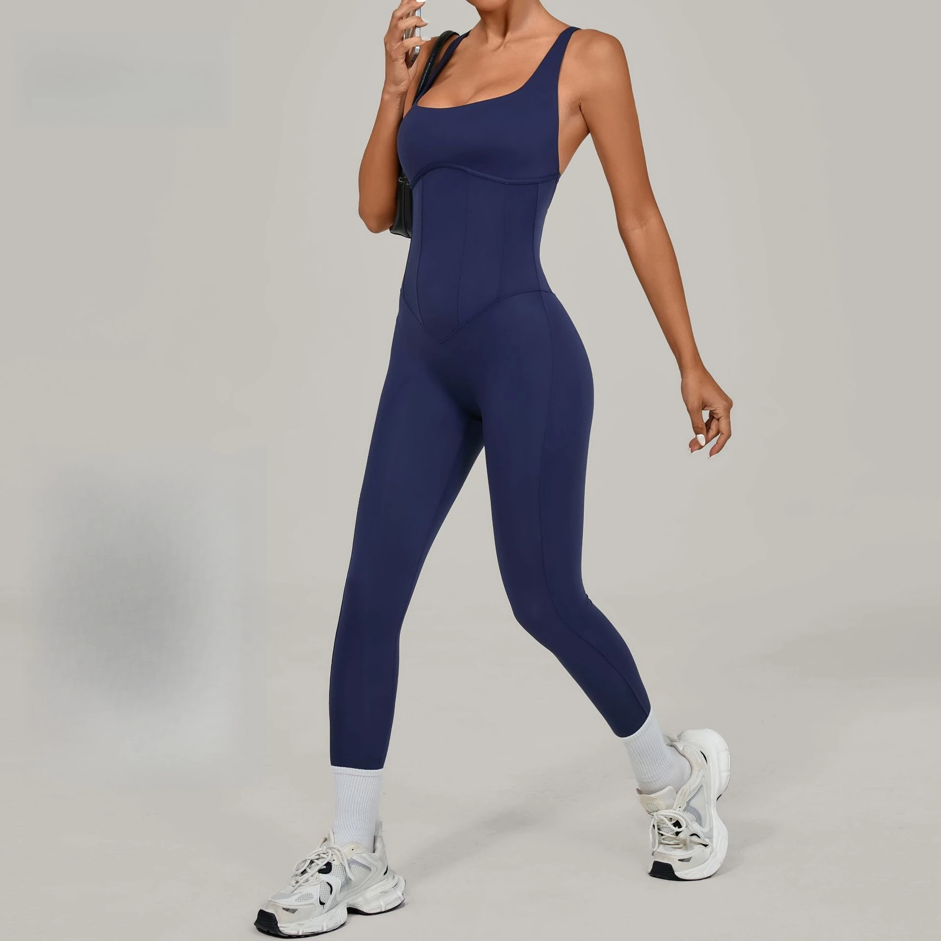 Women's Yoga Jumpsuit Sexy Back Adjustable Shoulder Straps Tight Fitting Dance Running Sports and Fitness Jumpsuit
Women's Yoga Jumpsuit Sexy Back Adjustable Shoulder Straps Tight Fitting Dance Running Sports and Fitness Jumpsuit
