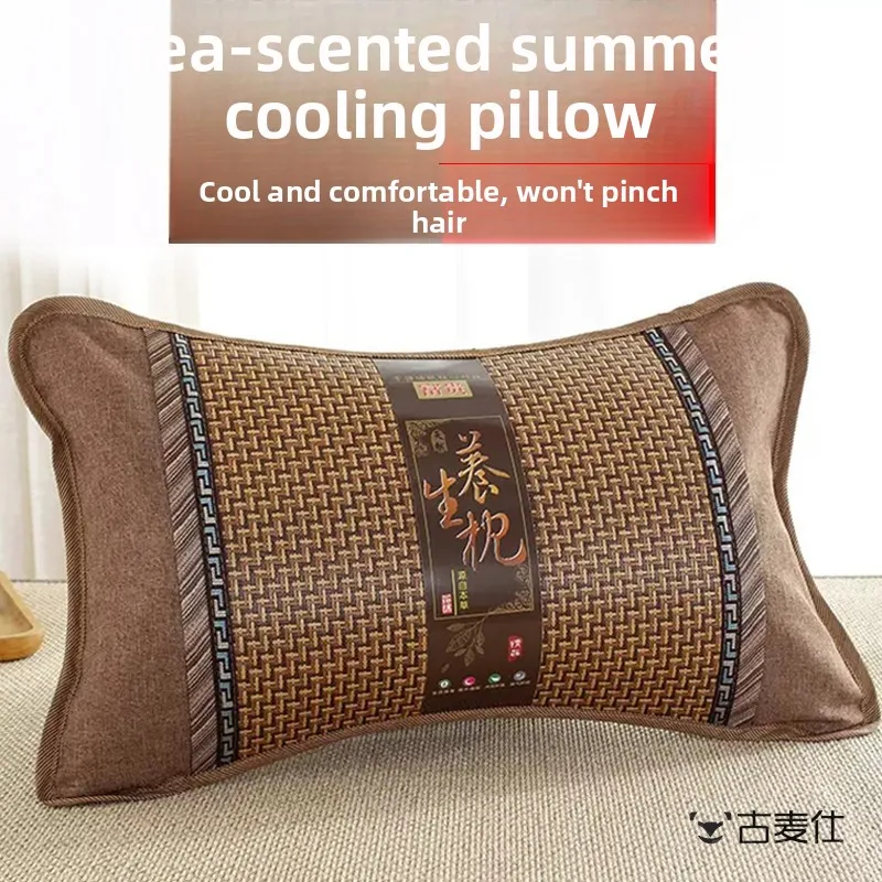 Cooling Bamboo And Rattan Silk Pillow with Neck Support for Adults Home Use Anti-Sweat Tea Leaf Filled Adjustable Height Rect...
Cooling Bamboo And Rattan Silk Pillow with Neck Support for Adults Home Use Anti-Sweat Tea Leaf Filled Adjustable Height Rect...