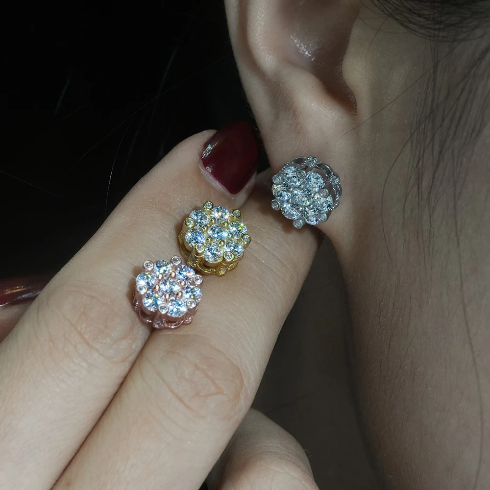 S925 Серебряный цветок VVS Муассанит Серьги-гвоздики D Цвет с сертификатом для женщин Свадебные украшения Подарок
S925 Серебряный цветок VVS Муассанит Серьги-гвоздики D Цвет с сертификатом для женщин Свадебные украшения Подарок