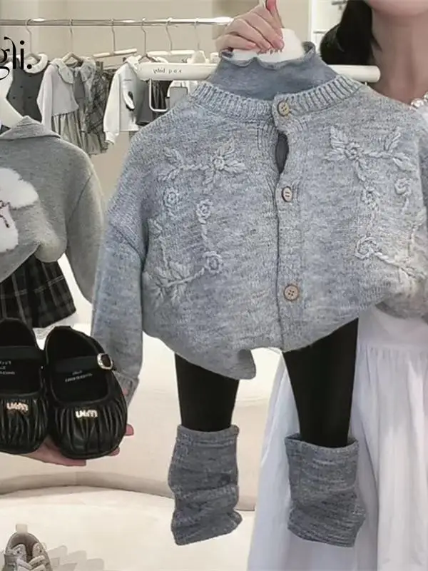 Girls Knitted Sweater Autumn Wear 2025 Trendy ey Floral Open Cardigan Baby Sweet Cute Faionable Outerwear Long Sve Other
Girls Knitted Sweater Autumn Wear 2025 Trendy ey Floral Open Cardigan Baby Sweet Cute Faionable Outerwear Long Sve Other