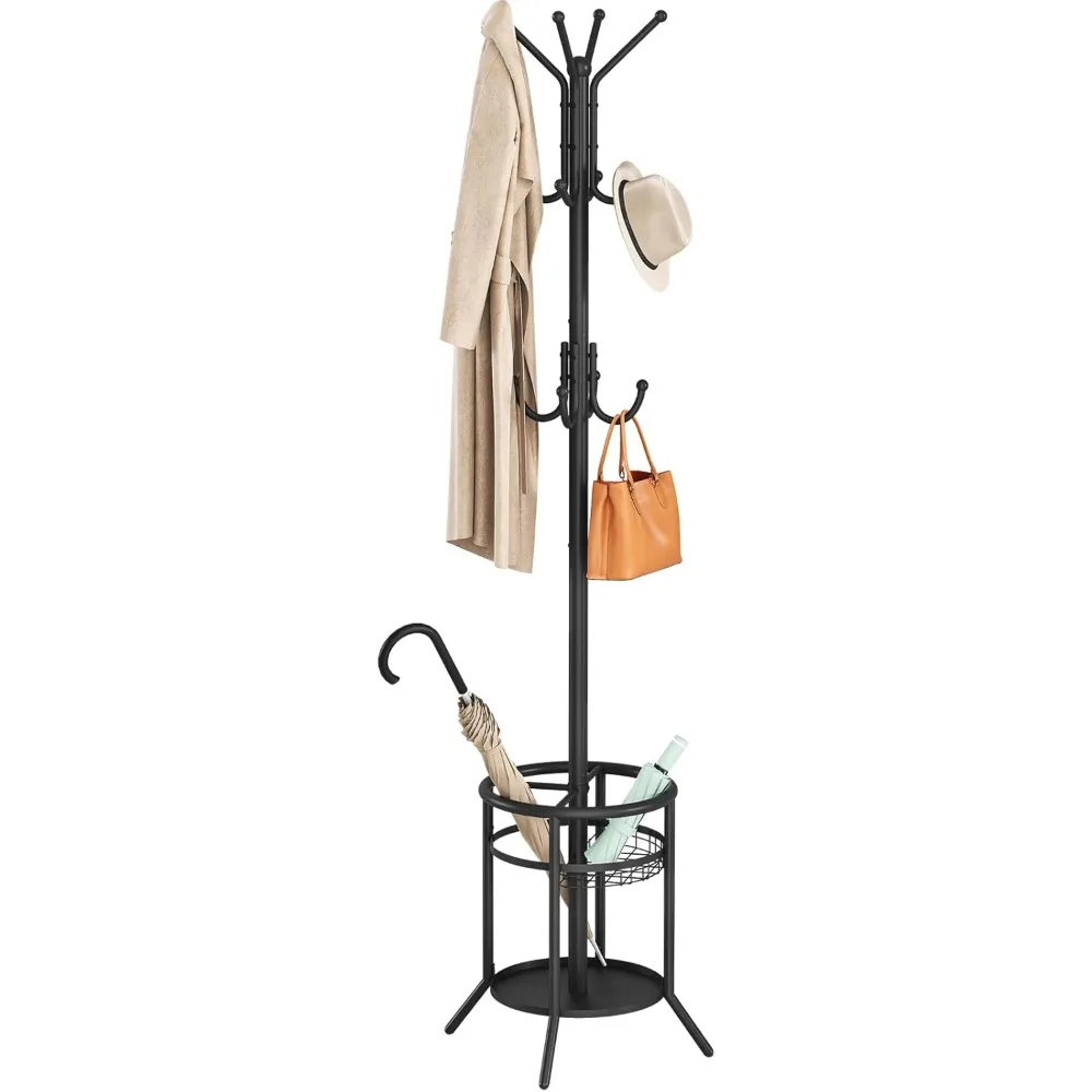 Freestanding Metal Coat Tree with Umbrella Holder 12 Hooks Floor Corner Rack for Entryway Living Room Bedroom Office Black
Freestanding Metal Coat Tree with Umbrella Holder 12 Hooks Floor Corner Rack for Entryway Living Room Bedroom Office Black