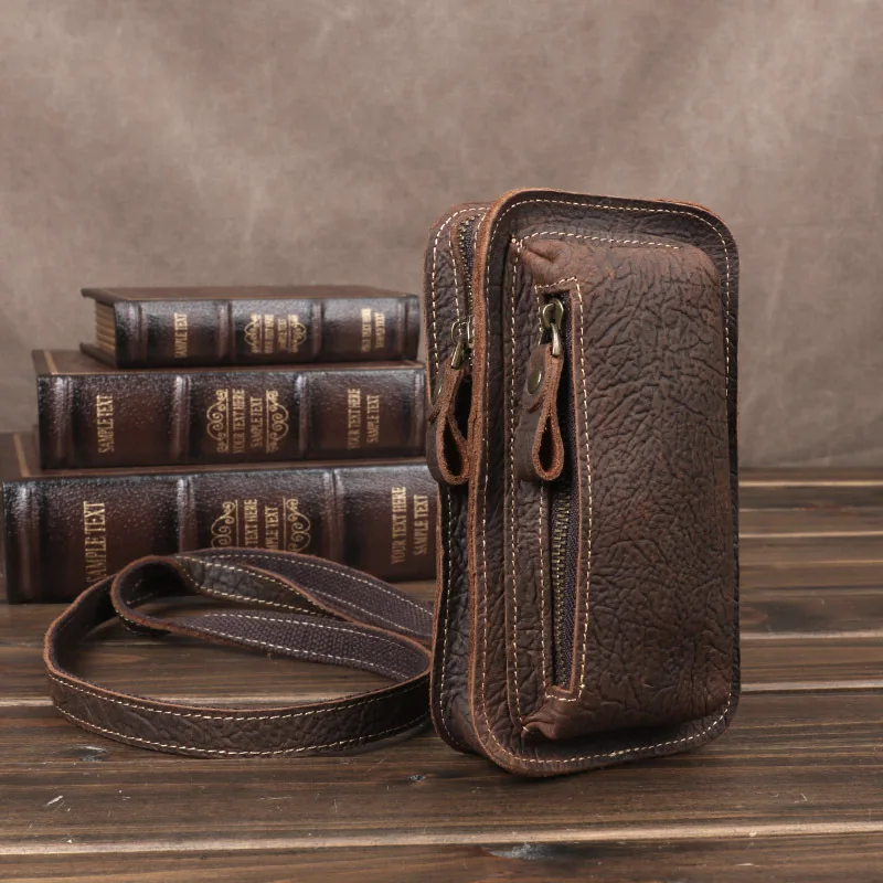 New Men's Genuine Leather Fanny Pack Vertical Outdoor Mobile Phone Bag Belt-Style Leather Pouch for Men
New Men's Genuine Leather Fanny Pack Vertical Outdoor Mobile Phone Bag Belt-Style Leather Pouch for Men