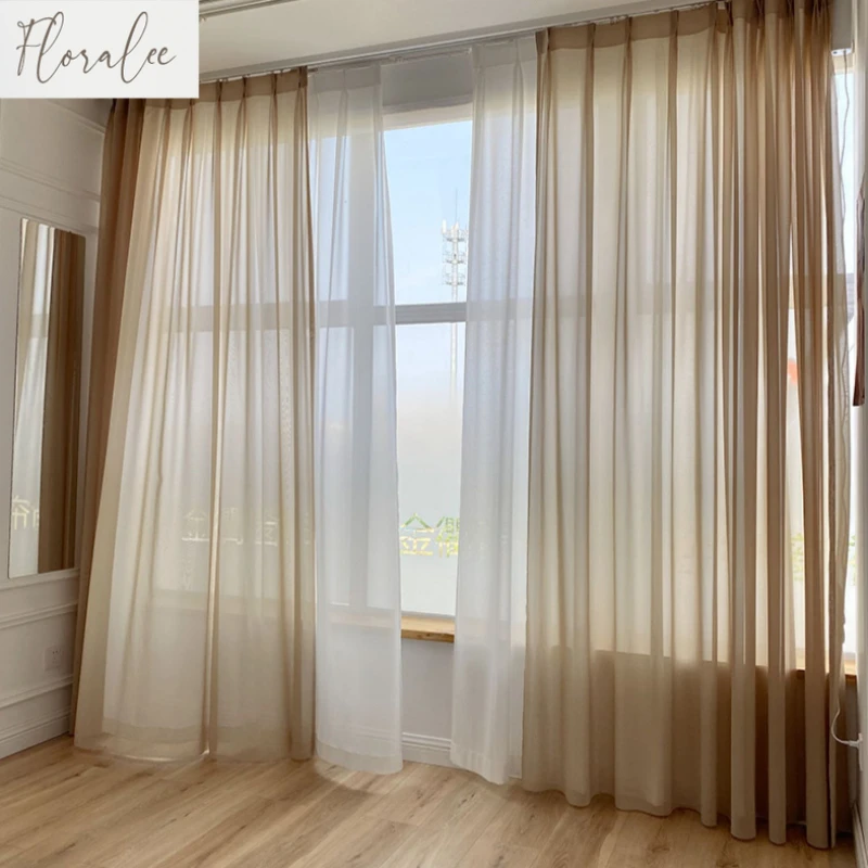 American Curtains Coffee Milk Brown Transparent Gauze Curtains for Living Room Sand Dark Beige Yarn Khaki Window Yarn Custom
American Curtains Coffee Milk Brown Transparent Gauze Curtains for Living Room Sand Dark Beige Yarn Khaki Window Yarn Custom