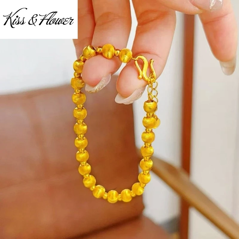KISS&FLOWER Gold Shiny Cat Eye Beads Bracelets For Women Wedding Party Birthday Christmas Bride Mother Girl Ladies Gifts BR370
KISS&FLOWER Gold Shiny Cat Eye Beads Bracelets For Women Wedding Party Birthday Christmas Bride Mother Girl Ladies Gifts BR370
