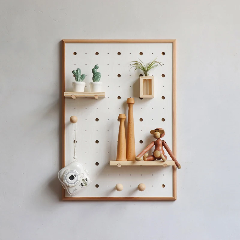 Wooden Pegboard Wall Shelf, Nordic Floating Storage Organizer, Entryway Wall Display Rack, Wall-Mounted Decor Shelf
Wooden Pegboard Wall Shelf, Nordic Floating Storage Organizer, Entryway Wall Display Rack, Wall-Mounted Decor Shelf