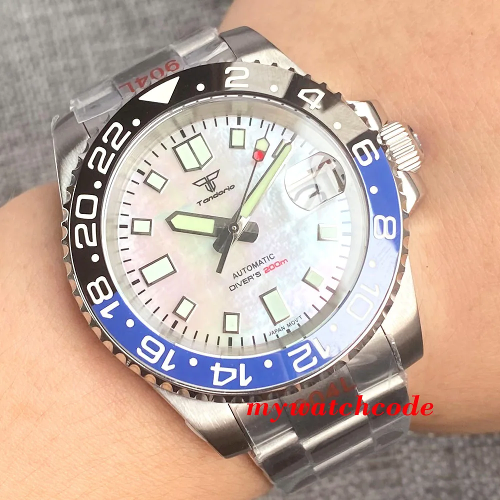 Tandorio NH35A White MOP Dial Sapphire Crystal 40mm Automatic Men Diving Wristwatch 200m Waterproof 120 Clicks Rotating Bezel
Tandorio NH35A White MOP Dial Sapphire Crystal 40mm Automatic Men Diving Wristwatch 200m Waterproof 120 Clicks Rotating Bezel