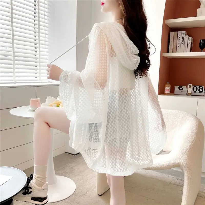 Sexy Solid Color Thin Women's Long Sleeved Chiffon Shirt Blouse New Sunscreen Cool Top Hooded Female Blouse 2024 News R36
Sexy Solid Color Thin Women's Long Sleeved Chiffon Shirt Blouse New Sunscreen Cool Top Hooded Female Blouse 2024 News R36