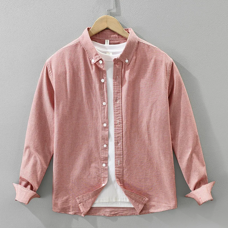 Korean Style Mens Red Plaid Shirt Long Sleeve Spring Summer New Male Shirts Pure Cotton Casual Shirts Square Shirt Comfort Tops
Korean Style Mens Red Plaid Shirt Long Sleeve Spring Summer New Male Shirts Pure Cotton Casual Shirts Square Shirt Comfort Tops