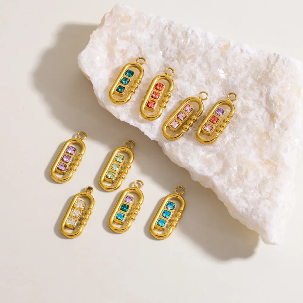 5Pcs Stainless Steel Colorful Zircon Paper Clip Style Pendant Charms DIY Necklace Bracelet Jewelry
5Pcs Stainless Steel Colorful Zircon Paper Clip Style Pendant Charms DIY Necklace Bracelet Jewelry