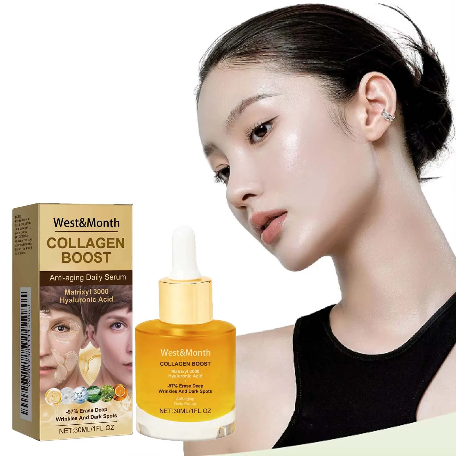 Collagen Face Serum Hydrating Tightening Smoothing Nourishing Brightening Face Skin Fade Fine Lines Anti-Aging Face Essence
Collagen Face Serum Hydrating Tightening Smoothing Nourishing Brightening Face Skin Fade Fine Lines Anti-Aging Face Essence