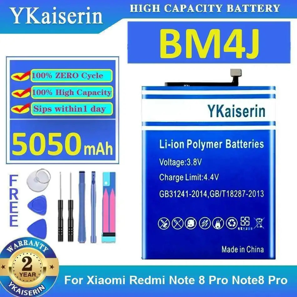 BM4J Premium Replacement Long-Lasting For Xiaomi Redmi Note 8 Pro Note8 Pro Mobile Phone Battery 5050mAh
BM4J Premium Replacement Long-Lasting For Xiaomi Redmi Note 8 Pro Note8 Pro Mobile Phone Battery 5050mAh