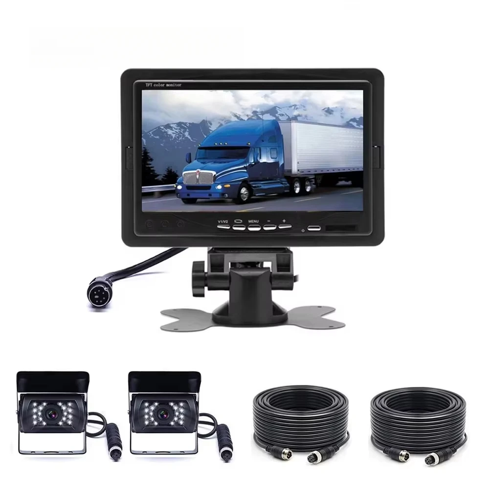 Car Reverse Camera 4Pin 7 "LCD Car Backup Monitor Rear View Kit for RV Parking System Truck Bus Van 12 V/24 V
Car Reverse Camera 4Pin 7 "LCD Car Backup Monitor Rear View Kit for RV Parking System Truck Bus Van 12 V/24 V