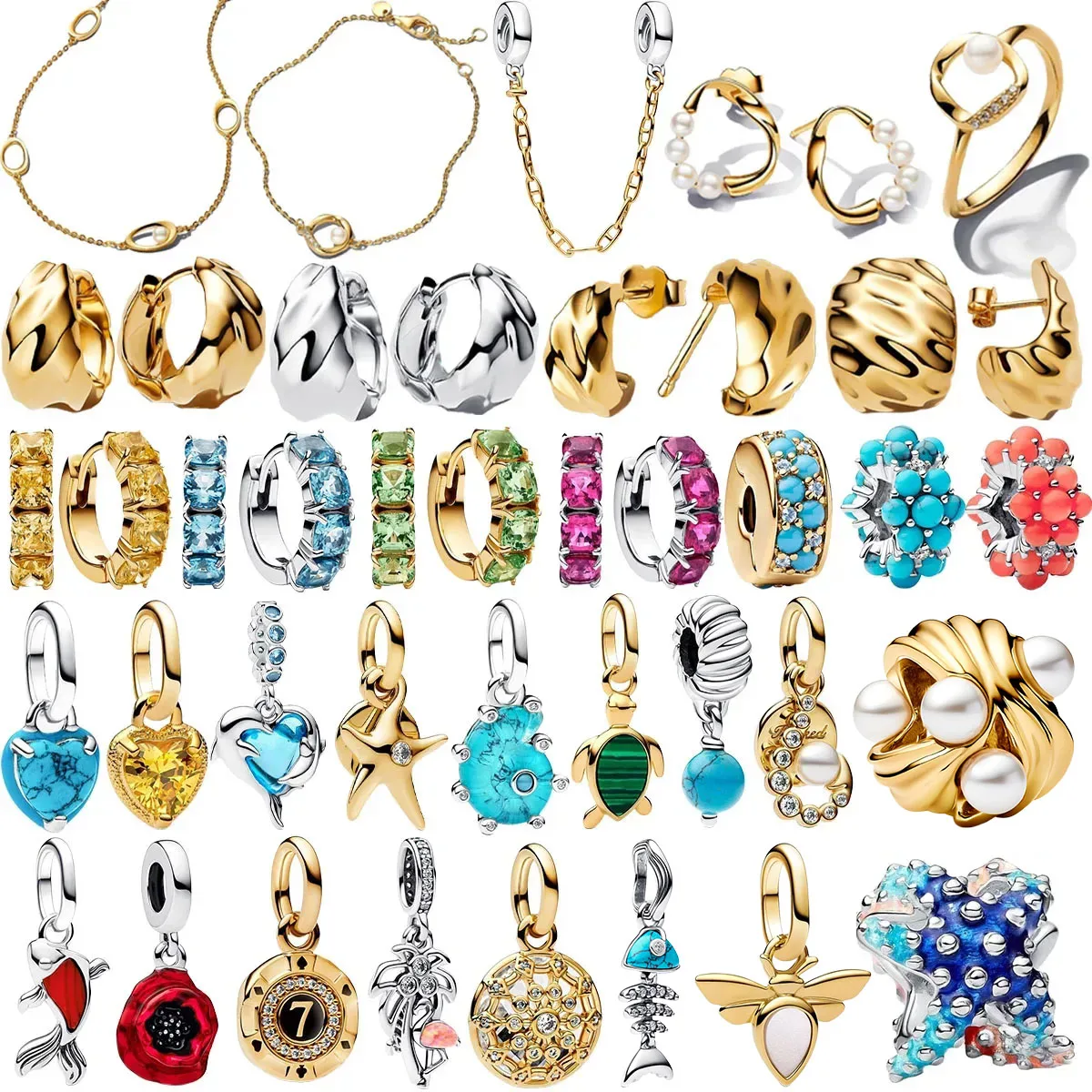 Original 925 Sterling Silver Summer Romantic Charms Ocean Pearls Shell Octopus Clip Bead Ring Earrings Bracelet Necklace Jewelry
Original 925 Sterling Silver Summer Romantic Charms Ocean Pearls Shell Octopus Clip Bead Ring Earrings Bracelet Necklace Jewelry