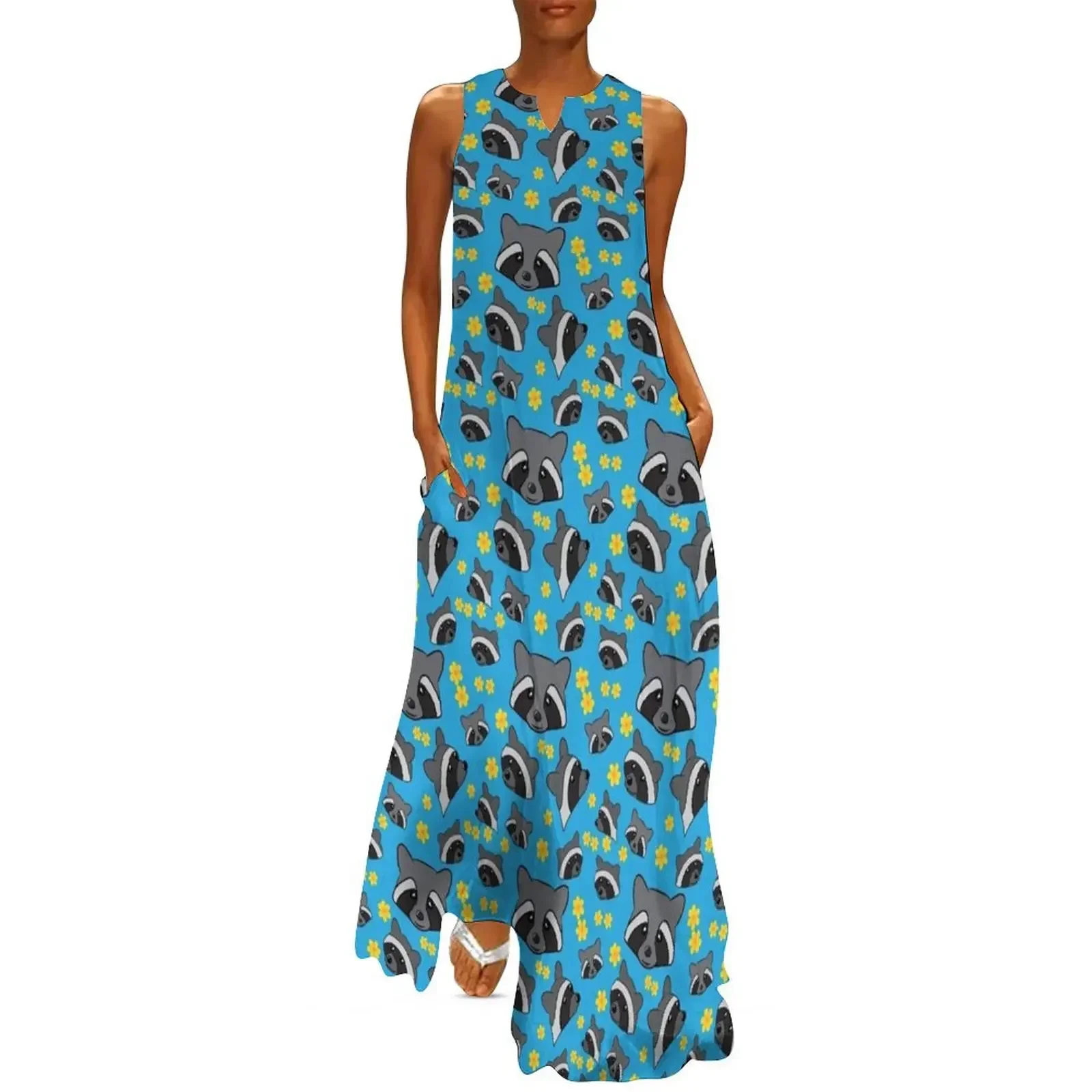 Raccoons and Flowers Print Long Dress Bride dresses summer outfits for women 2025 elegant dresses for women Dress
Raccoons and Flowers Print Long Dress Bride dresses summer outfits for women 2025 elegant dresses for women Dress