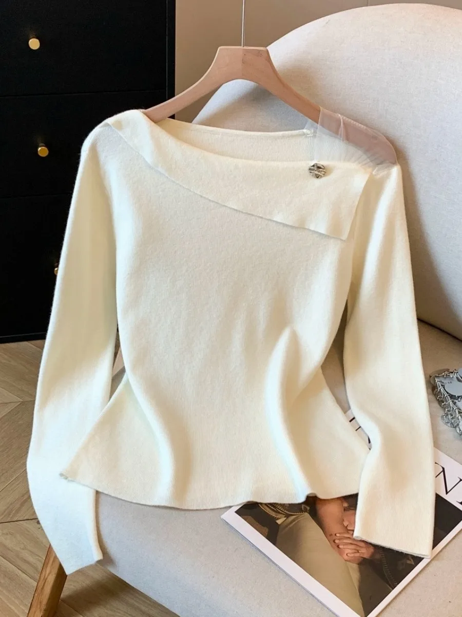 Облегающий длинный вязаный свитер Sve oulder Bared Me Splice Faionable Ele Sle для женщин, осень-зима, термобелье
Облегающий длинный вязаный свитер Sve oulder Bared Me Splice Faionable Ele Sle для женщин, осень-зима, термобелье