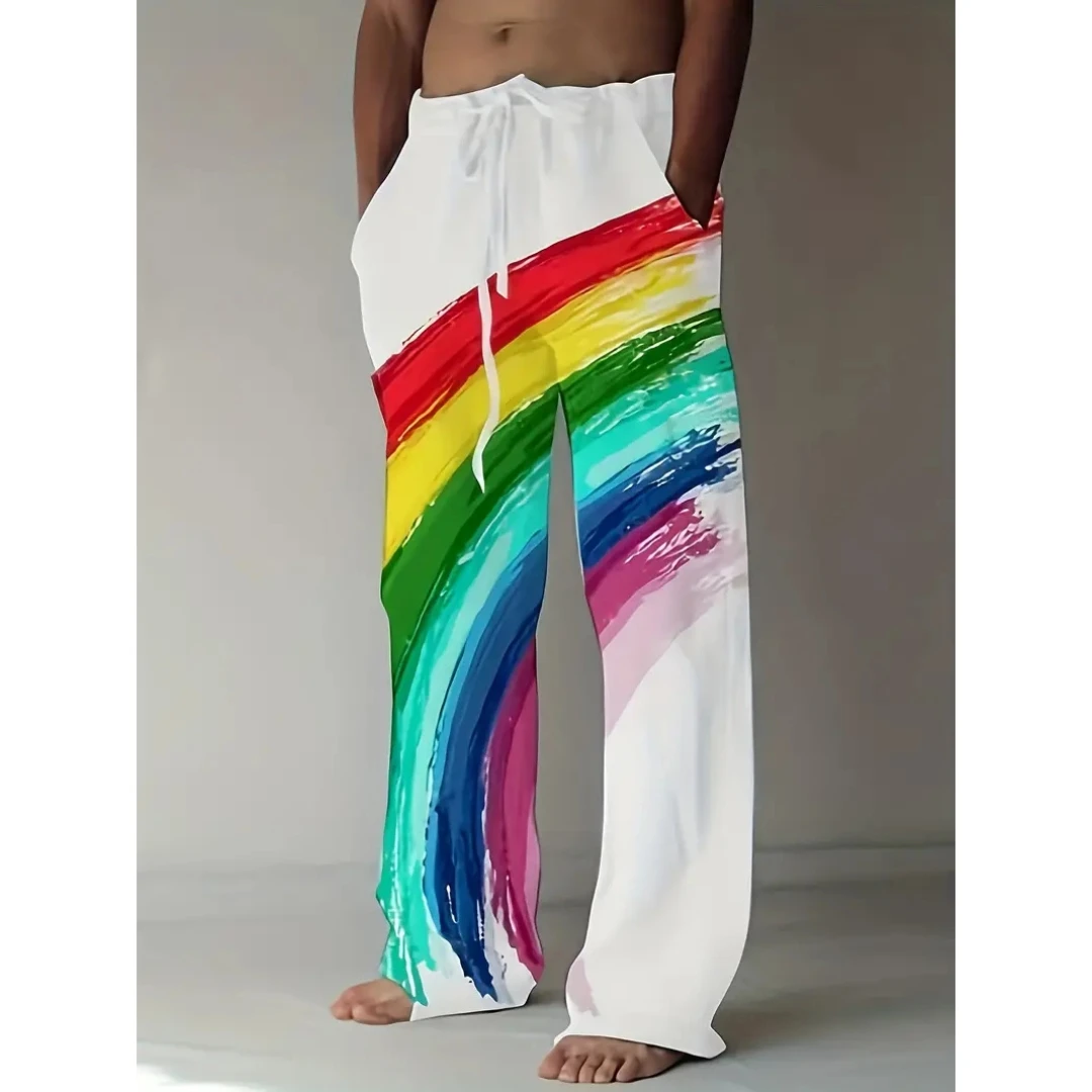Rainbow Patchwork Print Winter New Thick Thermal Pants Fashion Men Sports Pants men's Loose Casual Pocket Pull Rope Sports Pants
Rainbow Patchwork Print Winter New Thick Thermal Pants Fashion Men Sports Pants men's Loose Casual Pocket Pull Rope Sports Pants