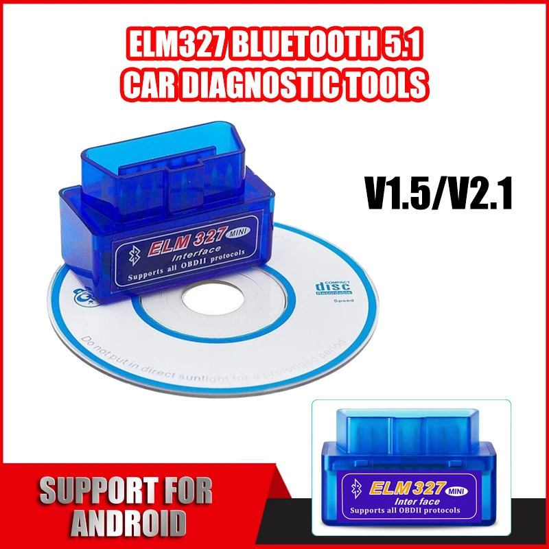ELM327 Bluetooth 5.1 V2.1 Auto OBD2 Scanner Car Diagnostic Tool Code Reader Tool Super MINI ELM 327 V1.5 For Android
ELM327 Bluetooth 5.1 V2.1 Auto OBD2 Scanner Car Diagnostic Tool Code Reader Tool Super MINI ELM 327 V1.5 For Android