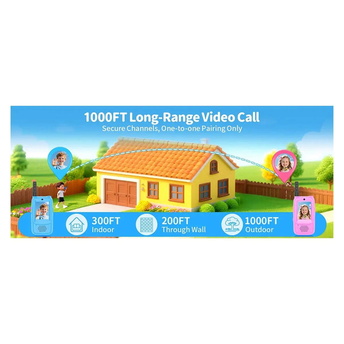 A10R 1Pair Video Walkie Talkies for Kids Rechargeable Kids Walkie Talkies Long Range Birthday Toys Gifts for 3-12 Year
A10R 1Pair Video Walkie Talkies for Kids Rechargeable Kids Walkie Talkies Long Range Birthday Toys Gifts for 3-12 Year