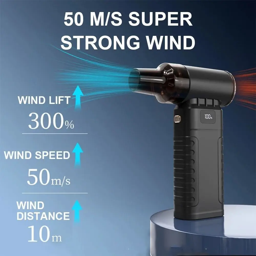 90000RPM Mini Air Blower Brushless Motor LED Display Electric Air Duster Low Noise Rechargeable Violent Turbo Fan
90000RPM Mini Air Blower Brushless Motor LED Display Electric Air Duster Low Noise Rechargeable Violent Turbo Fan