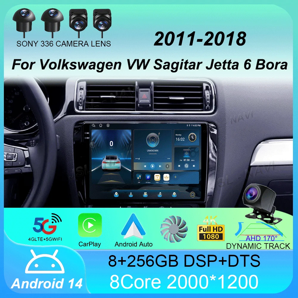 Car Radio Android 14 For Volkswagen VW Sagitar Jetta 6 Bora 2011-2018 Navigation GPS Multimedia Player Stereo WiFi+4G Carplay BT
Car Radio Android 14 For Volkswagen VW Sagitar Jetta 6 Bora 2011-2018 Navigation GPS Multimedia Player Stereo WiFi+4G Carplay BT