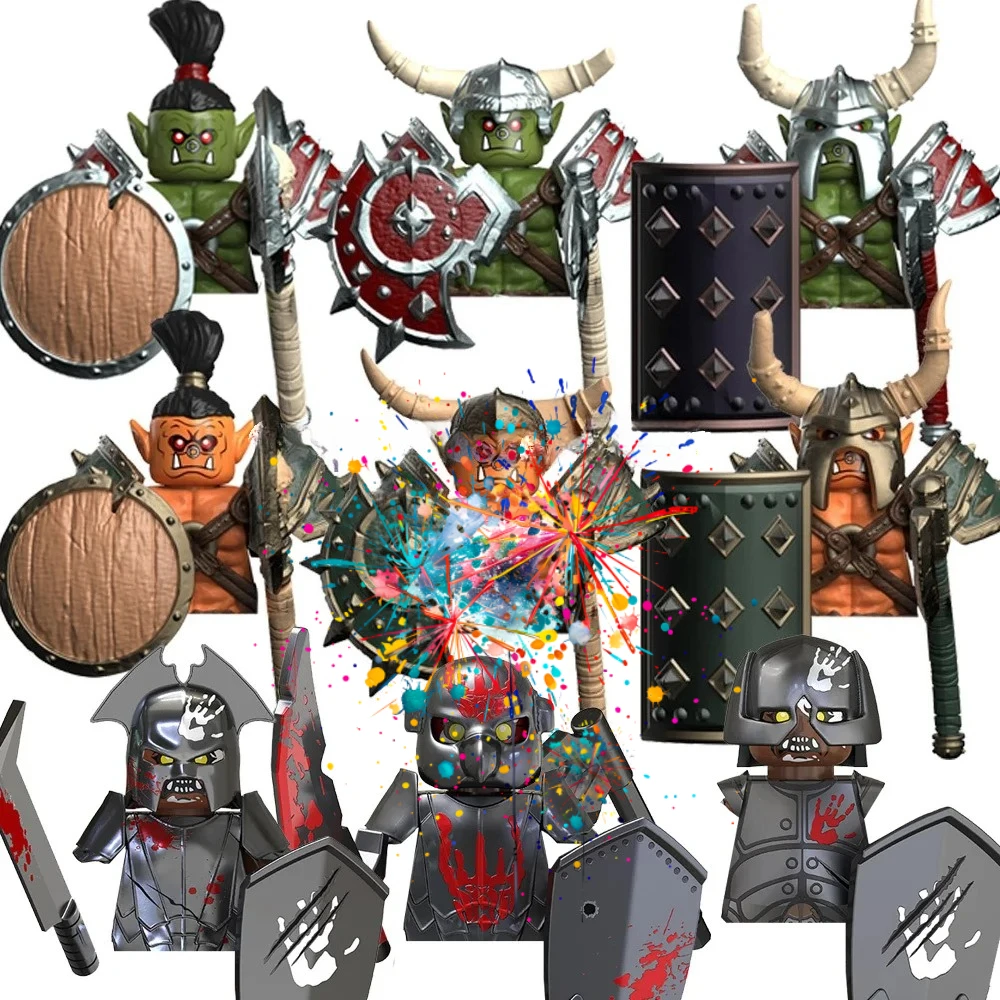 Medieval Military MOC Soldier Building Block Anime Figure Weapons Orc Elf Guard Knight Shield Axes Armor Mini Brick Toy Gift Z10
Medieval Military MOC Soldier Building Block Anime Figure Weapons Orc Elf Guard Knight Shield Axes Armor Mini Brick Toy Gift Z10
