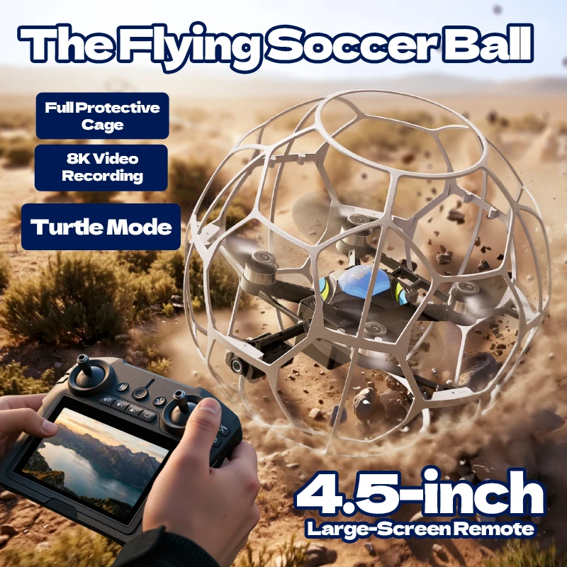 New 4D- V51 Drone for Soccer Competition Fpv 3D Full Protection Brushless RC Quadcopter RC Flying Ball Children's Dron Gift Toy
New 4D- V51 Drone for Soccer Competition Fpv 3D Full Protection Brushless RC Quadcopter RC Flying Ball Children's Dron Gift Toy
