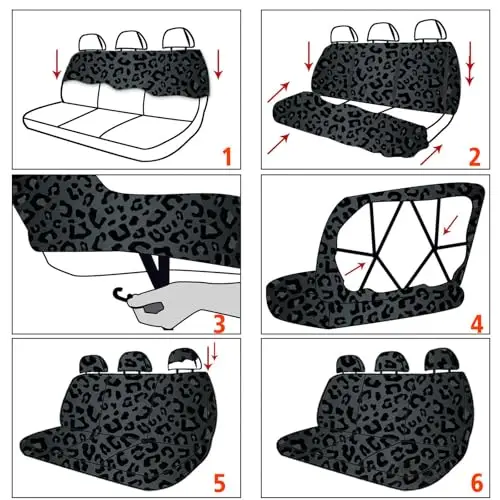 15-Piece Black Leopard Car Interior Accessory Kit: Seat Covers, Steering Wheel, Armrest, Headrest, Seatbelt, Handbrake,
15-Piece Black Leopard Car Interior Accessory Kit: Seat Covers, Steering Wheel, Armrest, Headrest, Seatbelt, Handbrake,