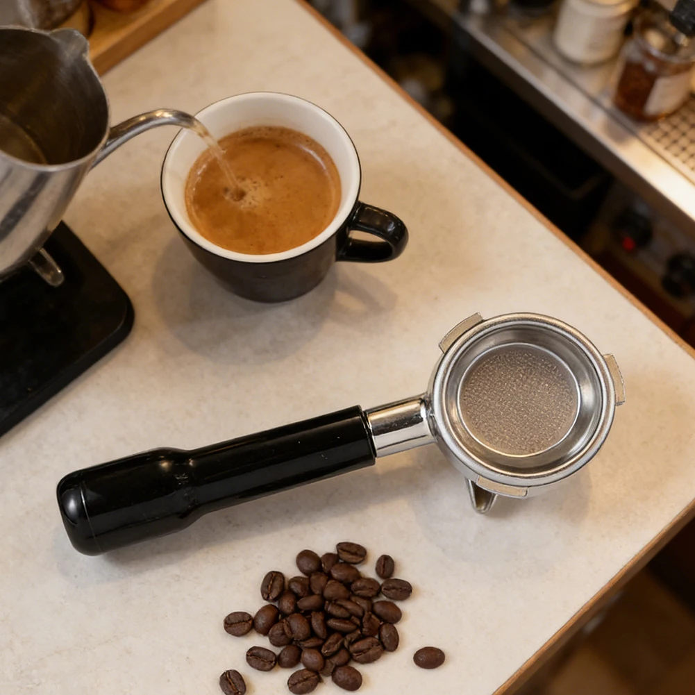 58mm Bottomless Portafilter Coffee Handle, Stainless Steel Coffee Utensil Coffee Bottomless Portafilter Espresso Machine
58mm Bottomless Portafilter Coffee Handle, Stainless Steel Coffee Utensil Coffee Bottomless Portafilter Espresso Machine