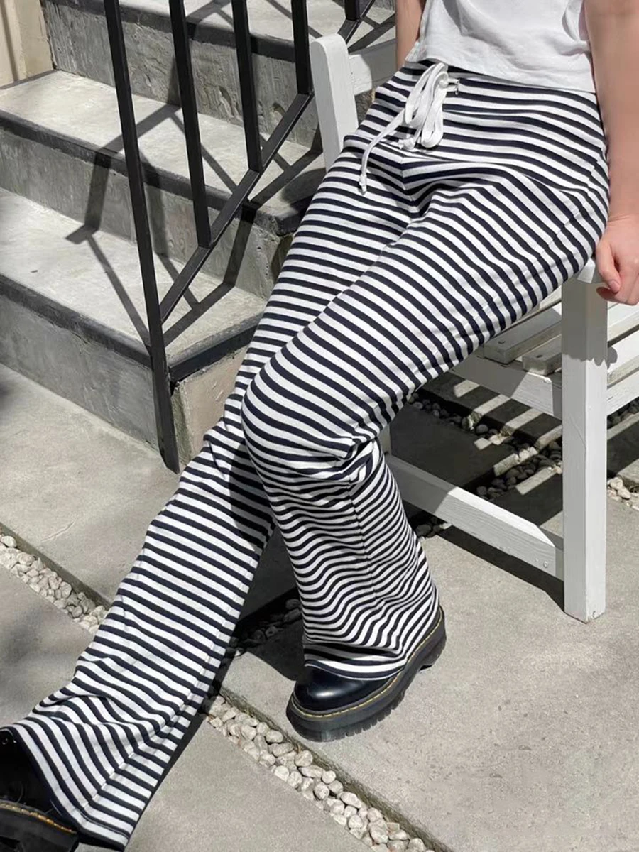 Striped Drawstring Classic Wide Leg Pants Woman Summer High Waist Long Fashion Vintage Streetwear y2k Long Pant 2023 Chic
Striped Drawstring Classic Wide Leg Pants Woman Summer High Waist Long Fashion Vintage Streetwear y2k Long Pant 2023 Chic