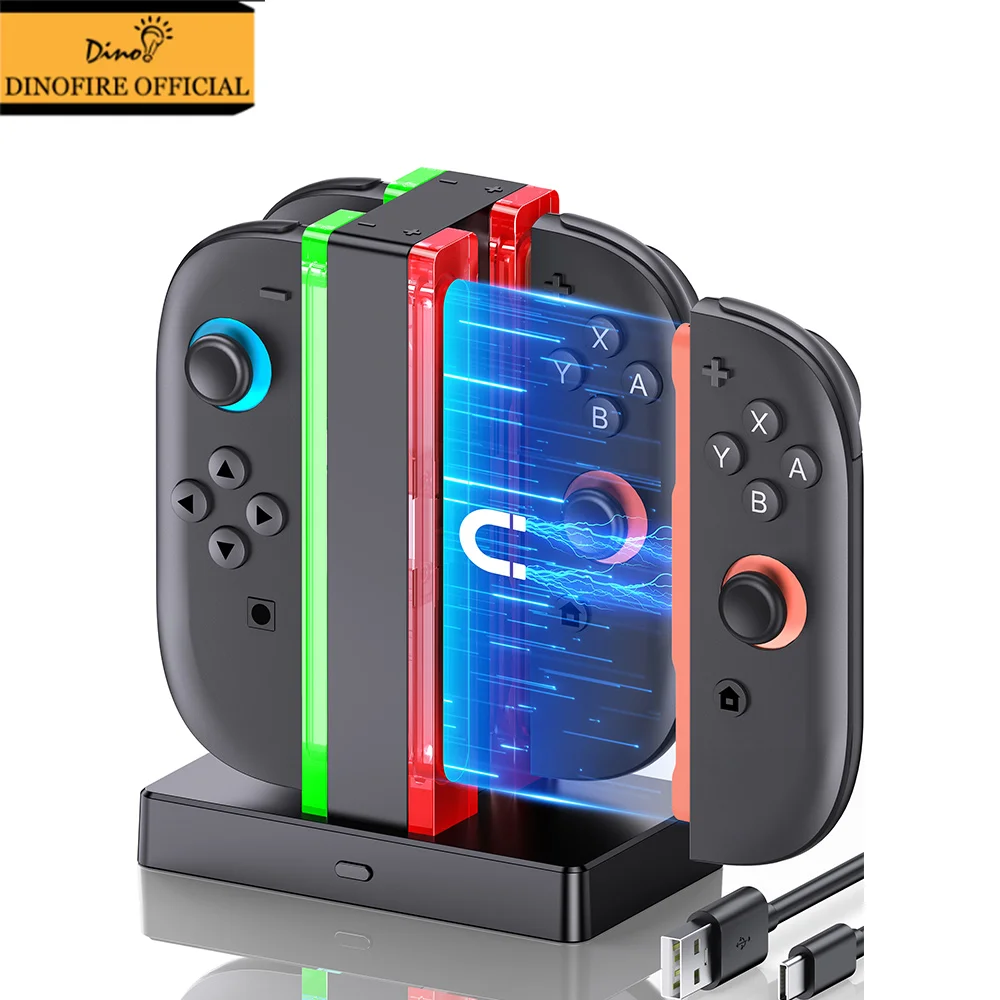 Зарядное устройство контроллера DinoFire для Switch 2, зарядная станция Joy Cons для контроллера Switch 2, станция быстрой зарядки
Зарядное устройство контроллера DinoFire для Switch 2, зарядная станция Joy Cons для контроллера Switch 2, станция быстрой зарядки