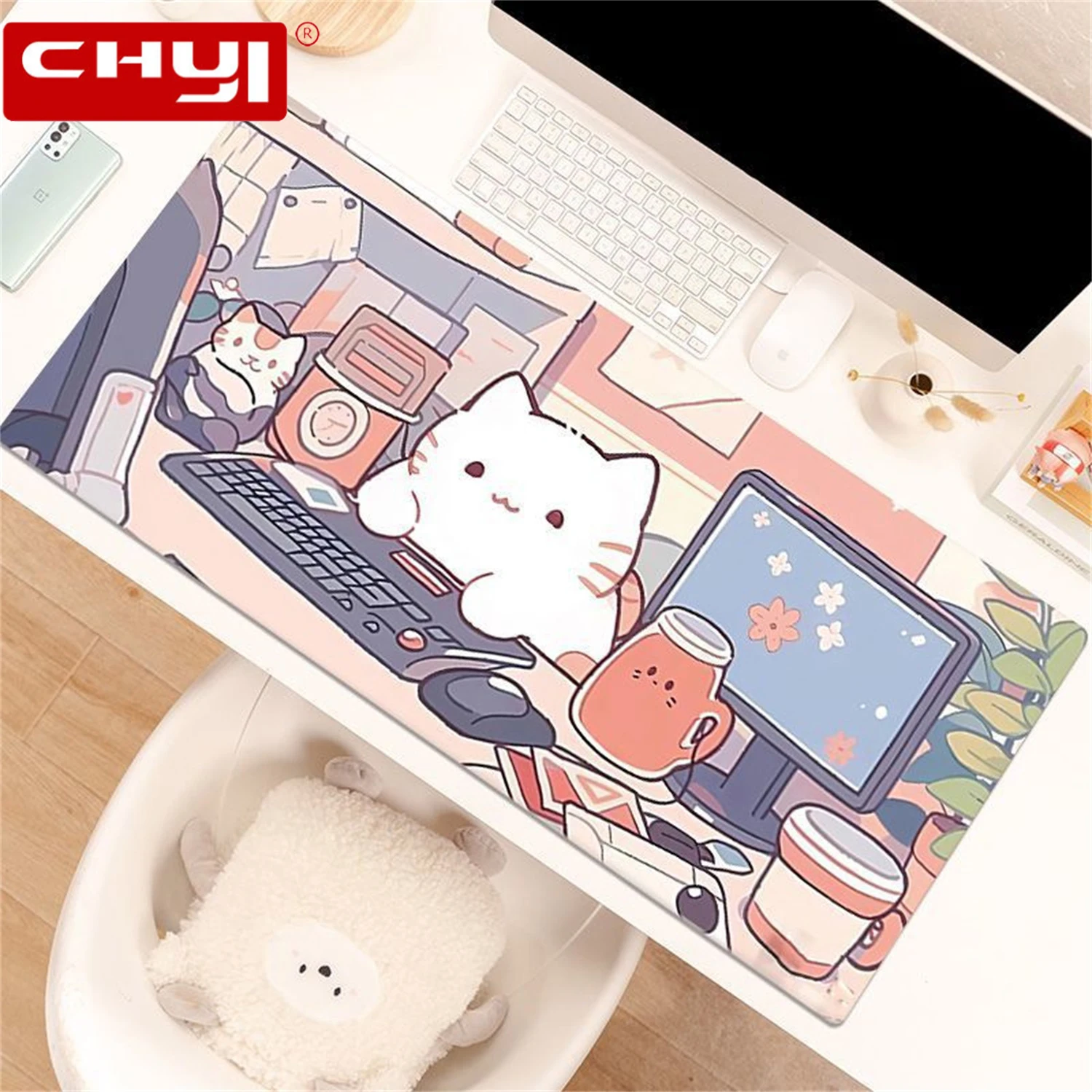 Cute Cat Mouse Pad With Anti Slip Design At The Bottom Super Large Girl Mouse Pad for Office Learning Gaming Mouse Pad
Cute Cat Mouse Pad With Anti Slip Design At The Bottom Super Large Girl Mouse Pad for Office Learning Gaming Mouse Pad