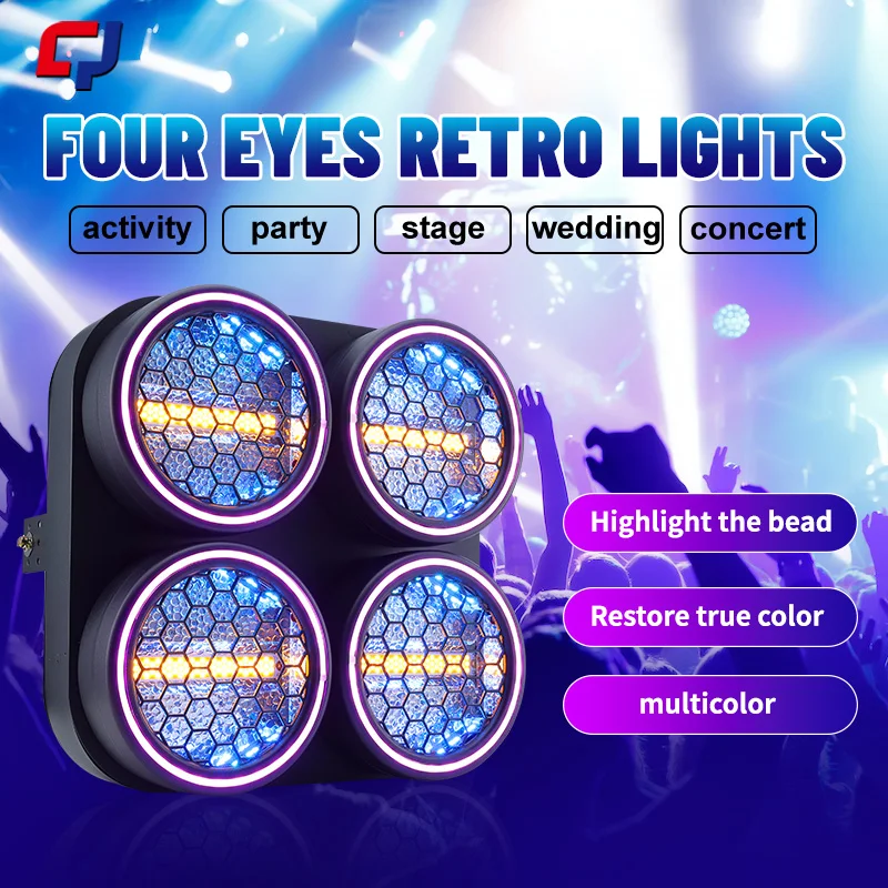 Retro 4 Eyes RGB Audience Light Remote LED Wall Par Lamp DMX Remote Control For Party Club DJ Disco Christmas Stage Lighting
Retro 4 Eyes RGB Audience Light Remote LED Wall Par Lamp DMX Remote Control For Party Club DJ Disco Christmas Stage Lighting