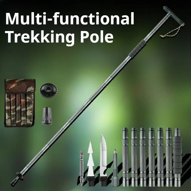 Portable Aluminum Alloy Climbing Stick Removable Multitool Hiking Walking Stick Multifunctional Mountaineering Camping Equipment
Portable Aluminum Alloy Climbing Stick Removable Multitool Hiking Walking Stick Multifunctional Mountaineering Camping Equipment
