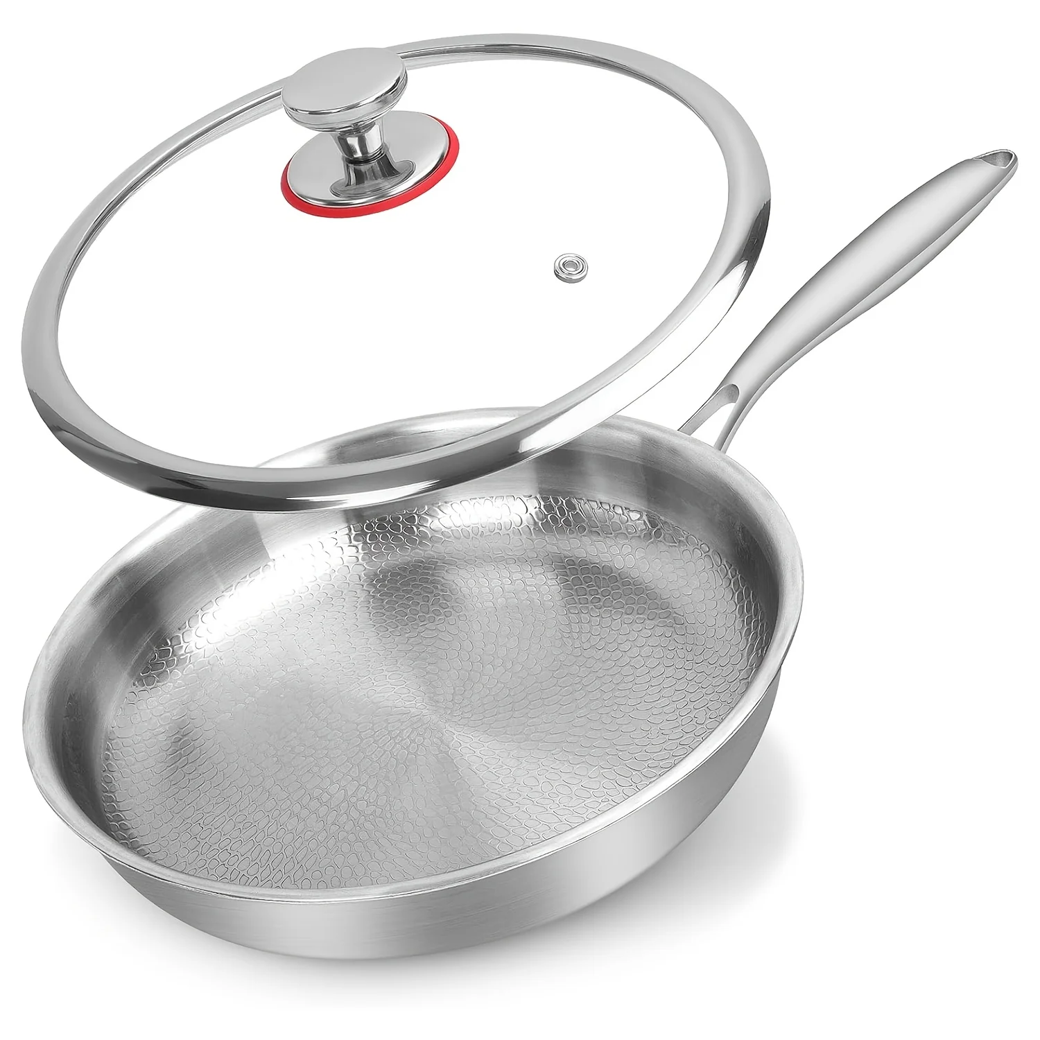 304 (18/8) stainless steel flat bottomed pan, uncoated with glass lid steak pot, titanium frying pan, titanium non stick pan
304 (18/8) stainless steel flat bottomed pan, uncoated with glass lid steak pot, titanium frying pan, titanium non stick pan