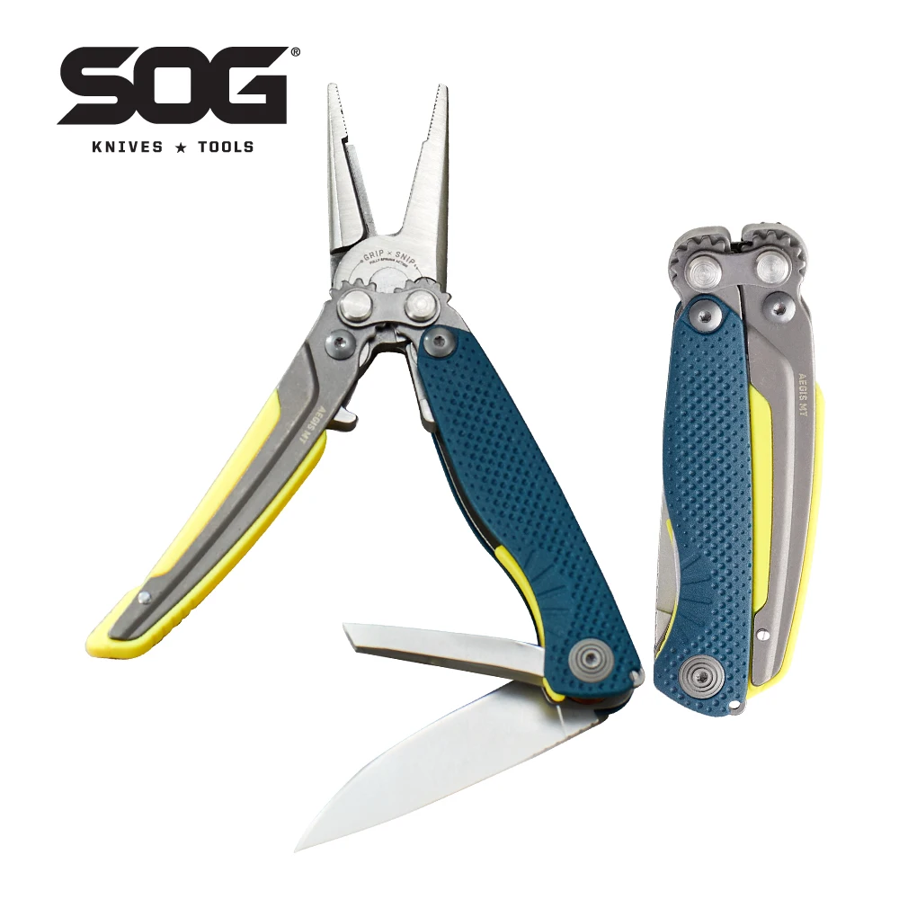 SOG 5 in 1 Aegis MT Compact Multi-Tool Foldable Multifunctional Pliers w/ Knife, Tweezers, Pocket EDC Tools For Camping, Fishing
SOG 5 in 1 Aegis MT Compact Multi-Tool Foldable Multifunctional Pliers w/ Knife, Tweezers, Pocket EDC Tools For Camping, Fishing