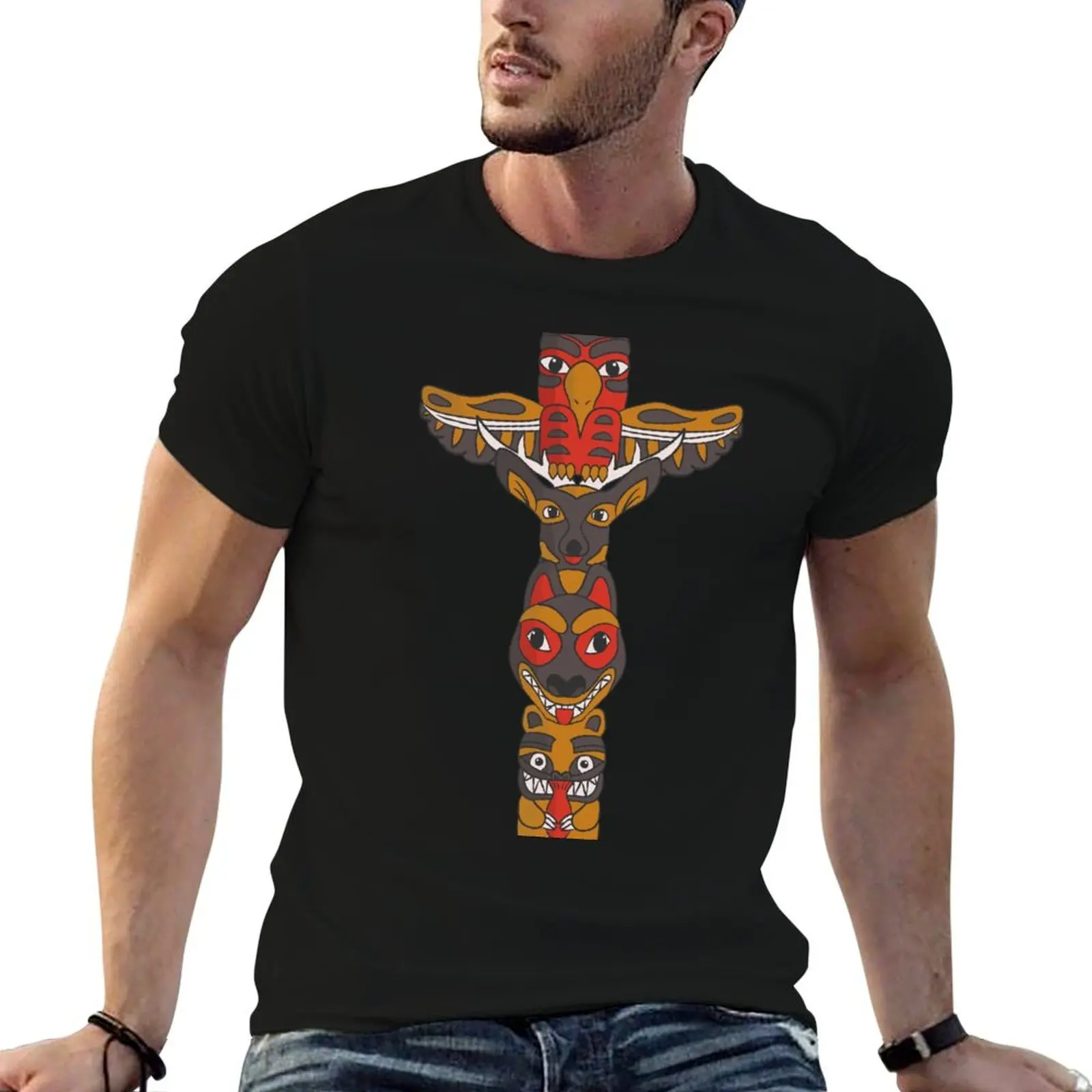 totem cotton anime quality pole tshirt man Animal shirt t T-Shirt high
totem cotton anime quality pole tshirt man Animal shirt t T-Shirt high