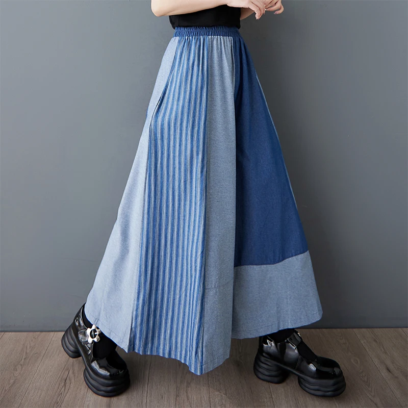 Весна-лето, новый цвет, в полоску, тонкие джинсовые брюки, широкие повседневные свободные женские джинсы больших размеров с высокой талией
Весна-лето, новый цвет, в полоску, тонкие джинсовые брюки, широкие повседневные свободные женские джинсы больших размеров с высокой талией