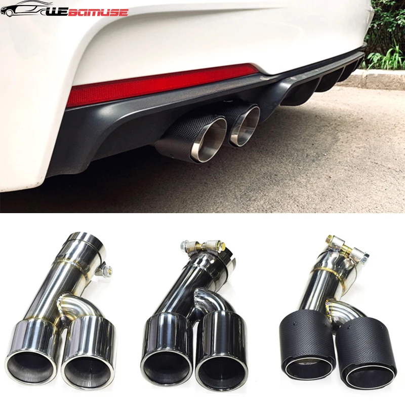 Stainless Steel Dual Exhaust Muffler Tail Pipe Tip for BMW 3 Series F30 F31 320i 318i Petrol Models Upgrade 2013-2016
Stainless Steel Dual Exhaust Muffler Tail Pipe Tip for BMW 3 Series F30 F31 320i 318i Petrol Models Upgrade 2013-2016