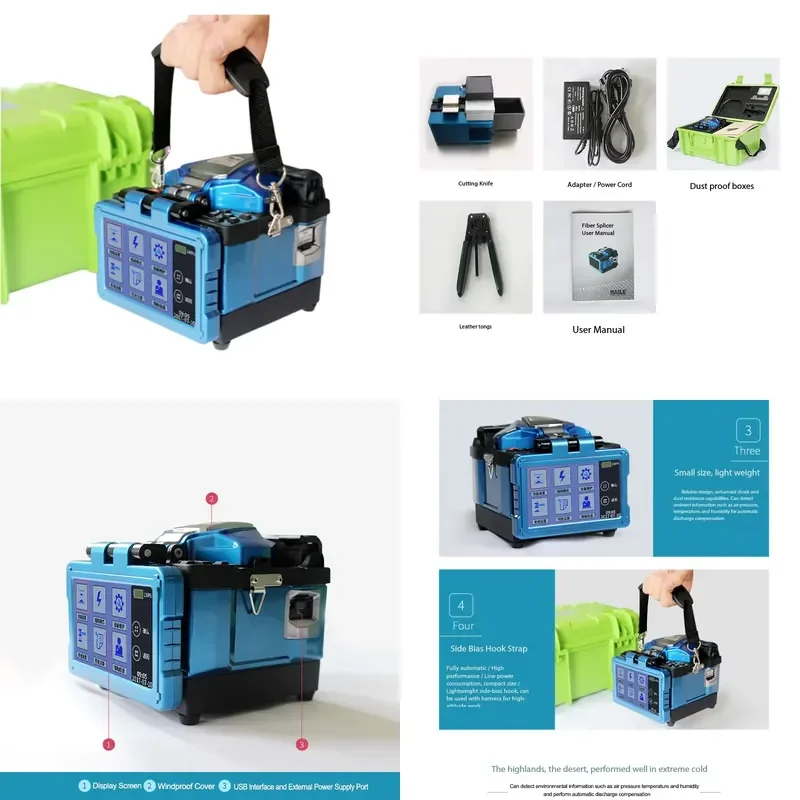 High Efficiency 6 Motors Synchronous Alignment Fiber Fusion Splicer for Portable Single Mode and Multi Mode Fiber Optic
High Efficiency 6 Motors Synchronous Alignment Fiber Fusion Splicer for Portable Single Mode and Multi Mode Fiber Optic