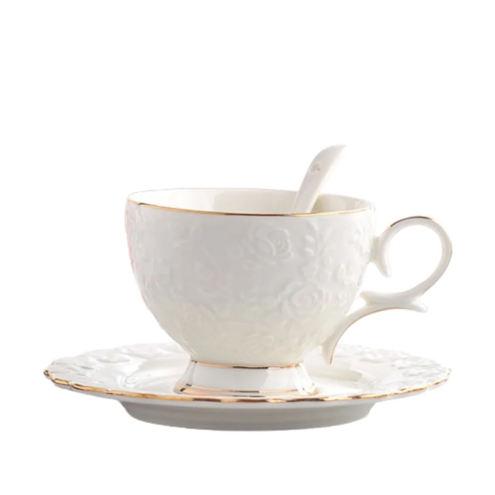 Vintage Ceramic Coffee Cup Spoon Plate Set Luxury Creative Latte Flower Tea Water Cup European Style Golden Edge Milk Cups
Vintage Ceramic Coffee Cup Spoon Plate Set Luxury Creative Latte Flower Tea Water Cup European Style Golden Edge Milk Cups