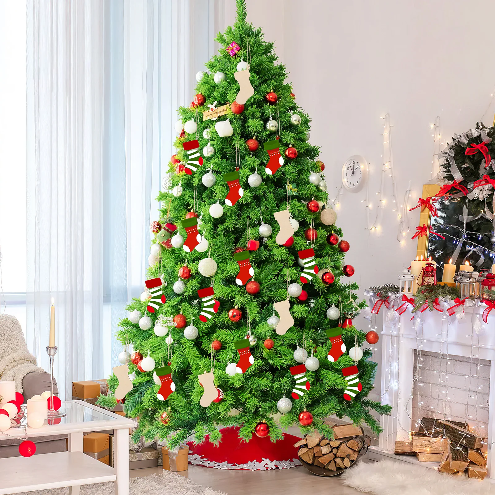 50 Pcs Christmas Decorations Hanging Ornament Home Stocking Craft Tree Yellow Stockings Wooden Cut Outs
50 Pcs Christmas Decorations Hanging Ornament Home Stocking Craft Tree Yellow Stockings Wooden Cut Outs