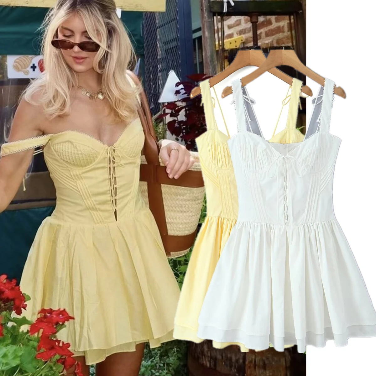 Withered 2025 Summer Womens Dresses Evening Dresses Cotton Tank Dresses Vestidos French Strap Hollow Sleeveless Dresses
Withered 2025 Summer Womens Dresses Evening Dresses Cotton Tank Dresses Vestidos French Strap Hollow Sleeveless Dresses
