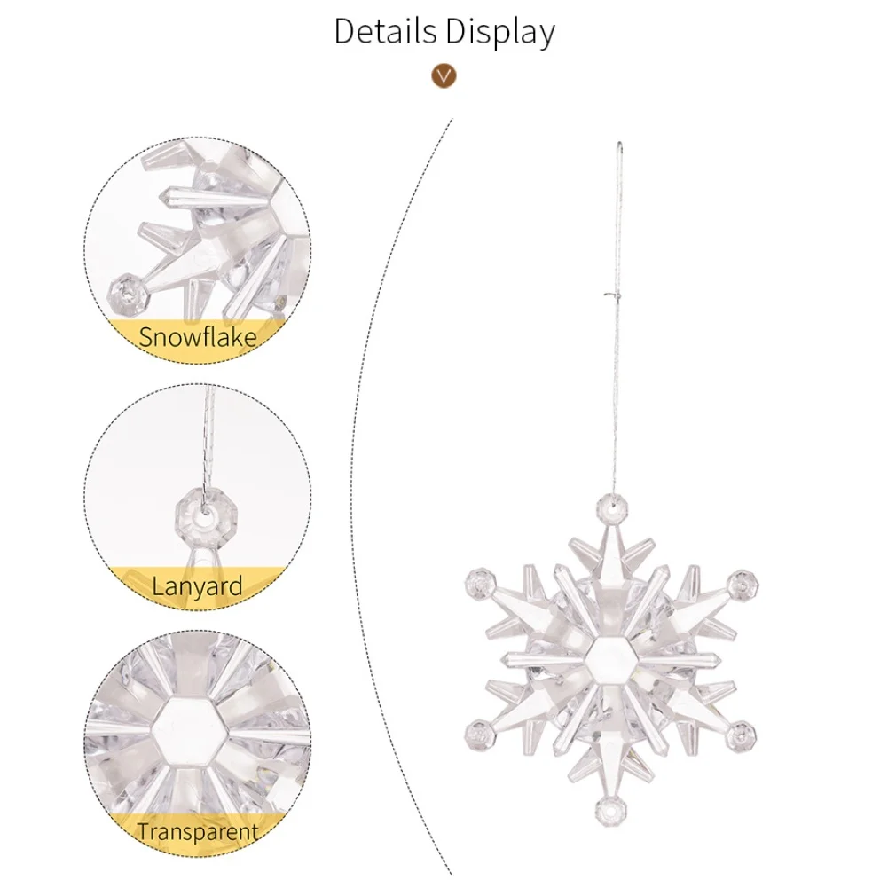 For Christmas Tree Decorations 24 Pcs Acrylic Transparent Snowflakes Hanging Ornaments for Winter Holiday Indoor Outdoor
For Christmas Tree Decorations 24 Pcs Acrylic Transparent Snowflakes Hanging Ornaments for Winter Holiday Indoor Outdoor